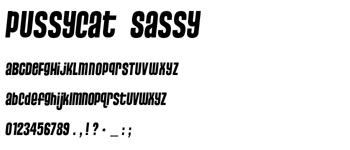 Pussycat  Sassy font